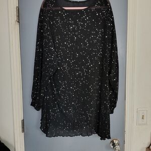 Elegant Black Starry Dress